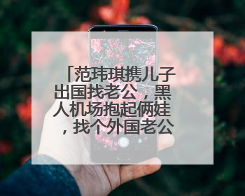 范玮琪携儿子出国找老公，黑人机场抱起俩娃，找个外国老公是什么体验？