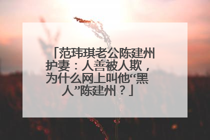 范玮琪老公陈建州护妻：人善被人欺，为什么网上叫他“黑人”陈建州？
