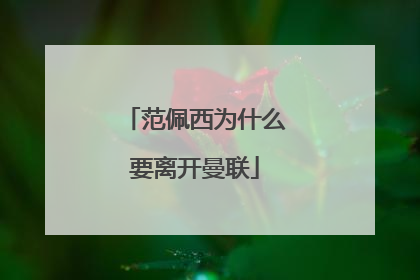 范佩西为什么要离开曼联