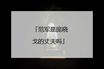 范军是庞晓戈的丈夫吗