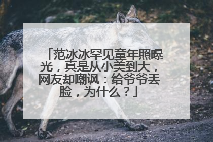 范冰冰罕见童年照曝光,真是从小美到大,网友却嘲讽:给爷爷丢脸,为什么?