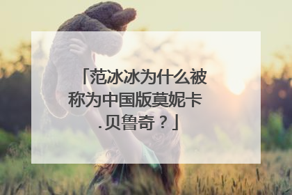 范冰冰为什么被称为中国版莫妮卡.贝鲁奇?