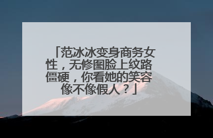 范冰冰变身商务女性，无修图脸上纹路僵硬，你看她的笑容像不像假人？