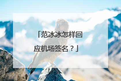 范冰冰怎样回应机场签名？