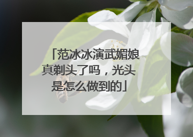 范冰冰演武媚娘真剃头了吗,光头是怎么做到的