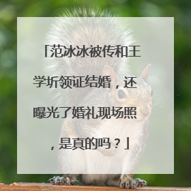 范冰冰被传和王学圻领证结婚，还曝光了婚礼现场照，是真的吗？