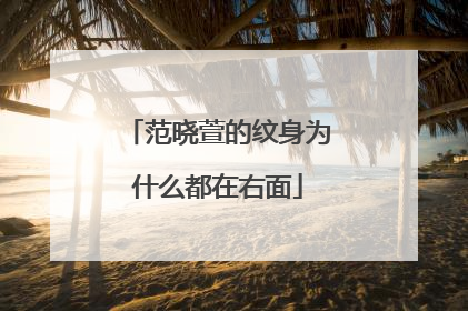 范晓萱的纹身为什么都在右面