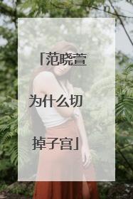 范晓萱为什么切掉子宫