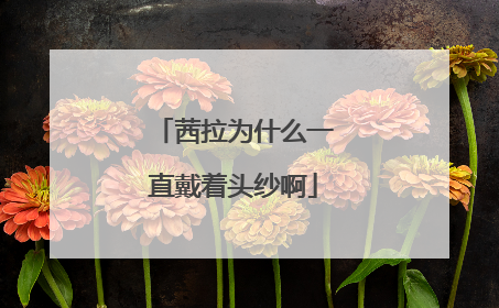 茜拉为什么一直戴着头纱啊