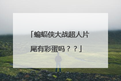 蝙蝠侠大战超人片尾有彩蛋吗？？
