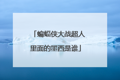 蝙蝠侠大战超人里面的墨西是谁