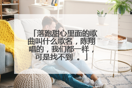 落跑甜心里面的歌曲叫什么歌名，陈翔唱的，我们都一样，可是找不到 。