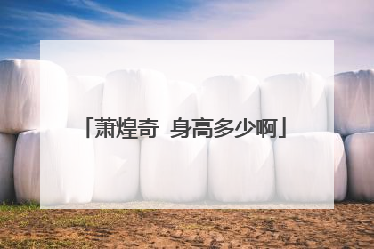 萧煌奇 身高多少啊