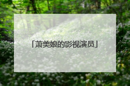 萧美娘的影视演员