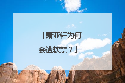 萧亚轩为何会遭软禁?