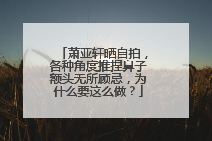 萧亚轩晒自拍,各种角度推捏鼻子额头无所顾忌,为什么要这么做?