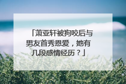 萧亚轩被狗咬后与男友首秀恩爱，她有几段感情经历？