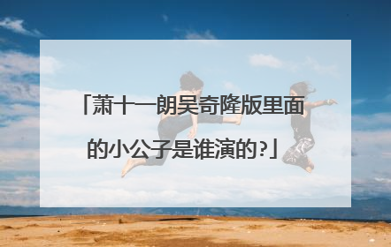 萧十一朗吴奇隆版里面的小公子是谁演的?