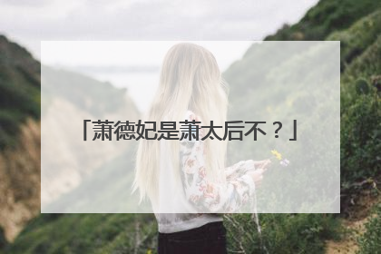 萧德妃是萧太后不？