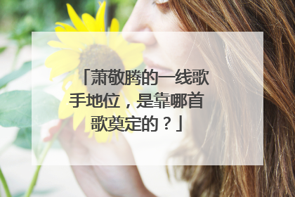 萧敬腾的一线歌手地位,是靠哪首歌奠定的?