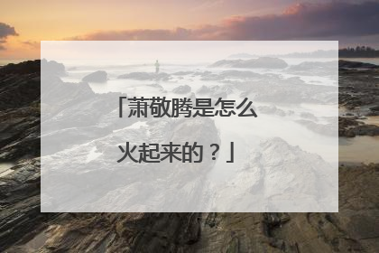 萧敬腾是怎么火起来的?