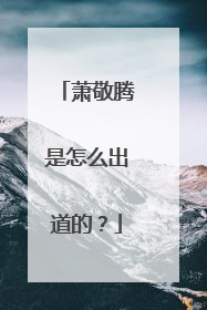 萧敬腾是怎么出道的?