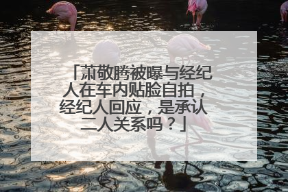 萧敬腾被曝与经纪人在车内贴脸自拍,经纪人回应,是承认二人关系吗?