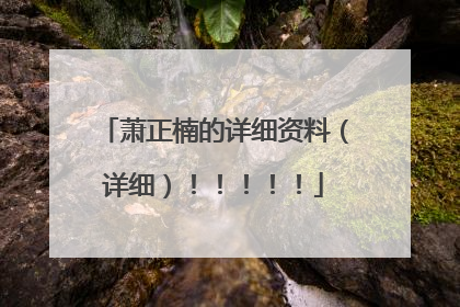 萧正楠的详细资料（详细）！！！！！