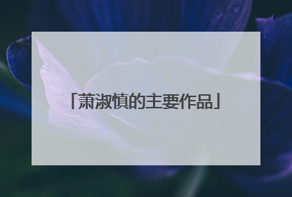 萧淑慎的主要作品