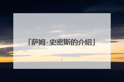 萨姆·史密斯的介绍