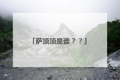萨顶顶是谁??