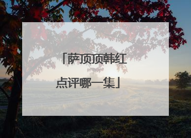 萨顶顶韩红点评哪一集