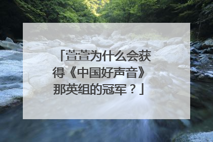萱萱为什么会获得《中国好声音》那英组的冠军?