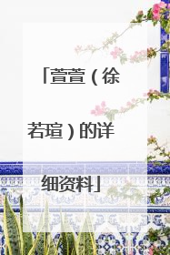 萱萱(徐若瑄)的详细资料