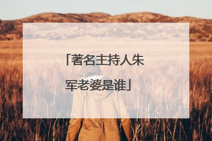 著名主持人朱军老婆是谁