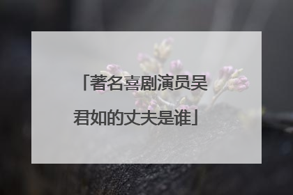 著名喜剧演员吴君如的丈夫是谁