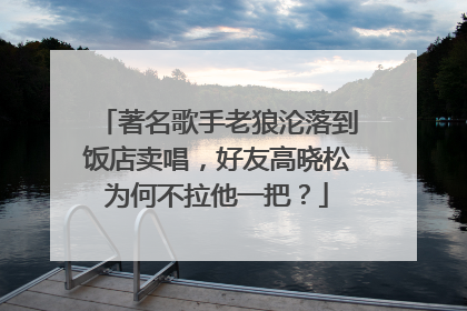 著名歌手老狼沦落到饭店卖唱，好友高晓松为何不拉他一把？