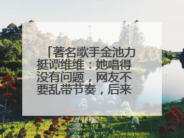 著名歌手金池力挺谭维维：她唱得没有问题，网友不要乱带节奏，后来如何？