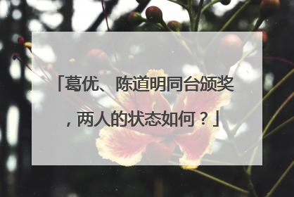 葛优、陈道明同台颁奖，两人的状态如何？