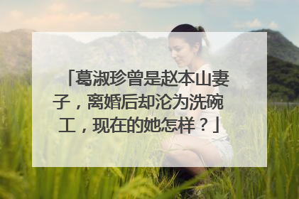 葛淑珍曾是赵本山妻子，离婚后却沦为洗碗工，现在的她怎样？