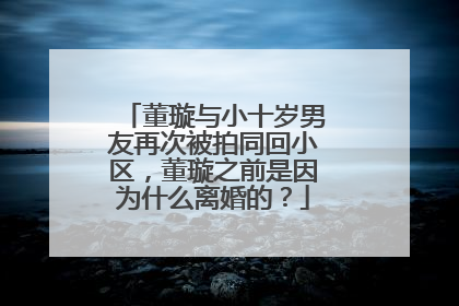董璇与小十岁男友再次被拍同回小区，董璇之前是因为什么离婚的？
