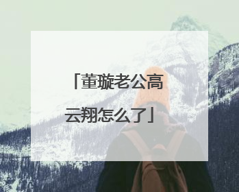 董璇老公高云翔怎么了