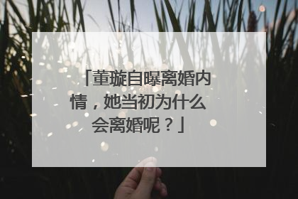 董璇自曝离婚内情,她当初为什么会离婚呢?