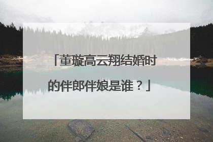 董璇高云翔结婚时的伴郎伴娘是谁？