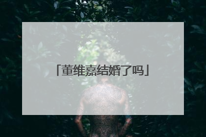 董维嘉结婚了吗