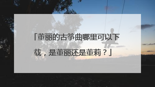 董丽的古筝曲哪里可以下载,是董丽还是董莉?