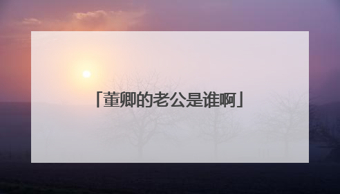 董卿的老公是谁啊