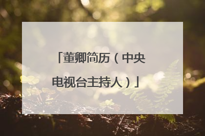 董卿简历（中央电视台主持人）