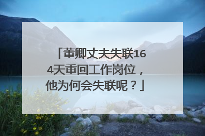董卿丈夫失联164天重回工作岗位,他为何会失联呢?