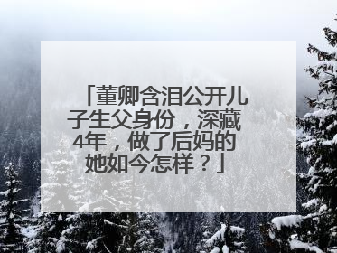 董卿含泪公开儿子生父身份,深藏4年,做了后妈的她如今怎样?